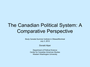 The Canadian Political System: A Comparative Perspective