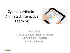 Zyante*s zyBooks - Computer Science and Engineering