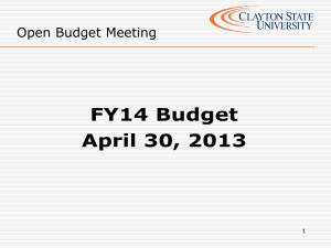 Open Budget Meeting April 2013