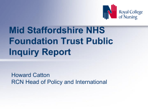 Presentation on the Mid Staffordshire NHS Foundation Trust public