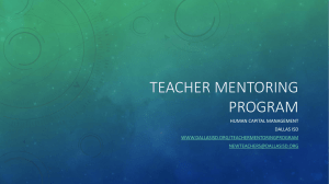 Teacher Mentor Program - Dallas Independent School District
