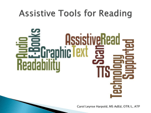 Assistive Technology for Reading PPT