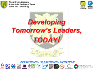 Developing the leaders of tomorrow today - Wood
