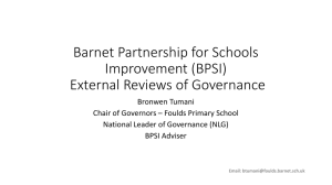 BPSI External Reviews of Governance