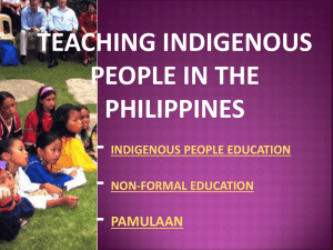 teaching indigenous people in the philippines (dator, angeline d.)