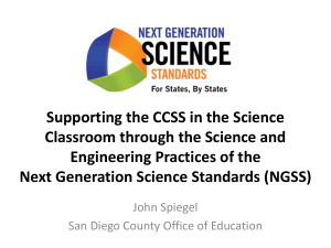 NGSS Overview and Assessment - San Diego County Office of