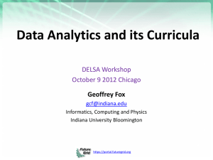 Data Analytics and its Curricula - Community Grids Lab