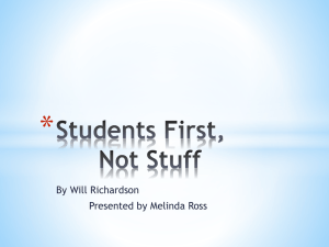 Students First, Not Stuff