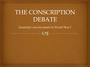 The Conscription Debate Powerpoint