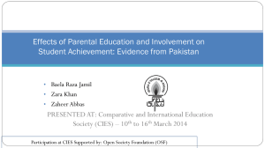 Effects of Parental Education and Involvement on