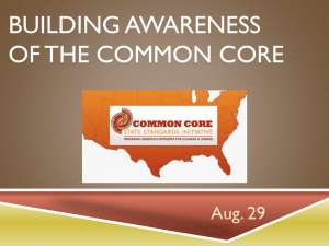 Building Awareness of the Common Core