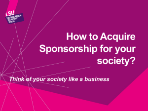 How to Acquire Sponsorship for your society?