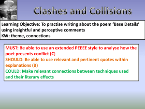 L3 PEE Base Details - Clashes and Collisions