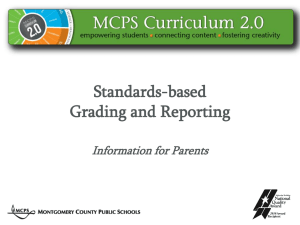 Standards-based Grading and Reporting