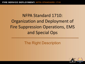 Fire Service Deployment: NFPA Standard 1710