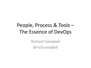 People, Process & Tools * The Essence of DevOps