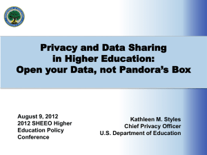 Open your Data, not Pandora`s Box (ppt)
