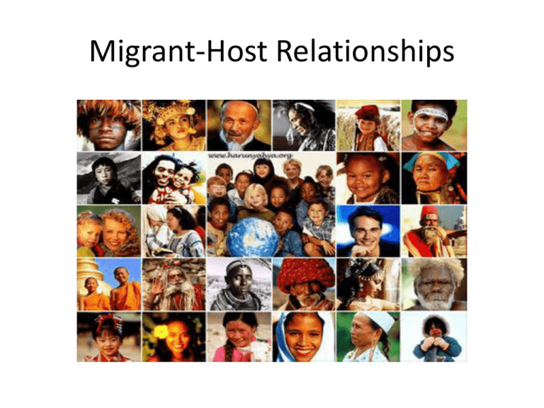 Ch 8 Migrant host Relationships