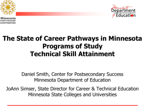 The State of Career Pathways in Minnesota, Programs of Study
