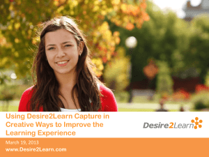 Desire2Learn Sales Overview 03 2012 - Home