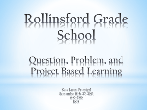 Question, Problem, and Project Based Learning