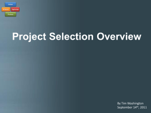 Project Selection Overview
