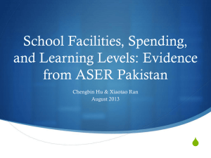 School Facilities, Spending, and Learning Levels