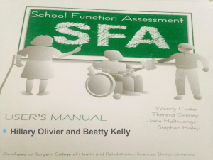 School Function Assessment (SFA)