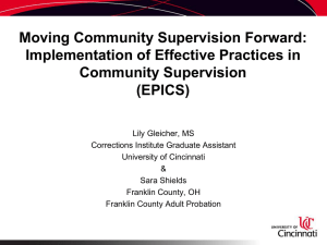 Effective Practices in Community Supervision (EPICS)