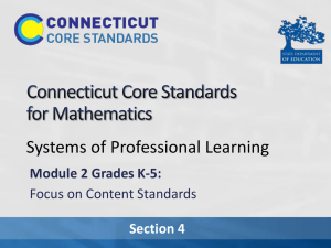 Presentation - Connecticut Core Standards