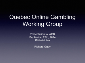 Quebec Online Gambling Working Group
