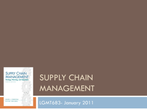 Global logistics and Supply Chain Management
