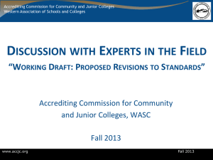 Proposed Revisions to ACCJC Standards