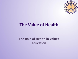 Integrating Health Education with Values Education