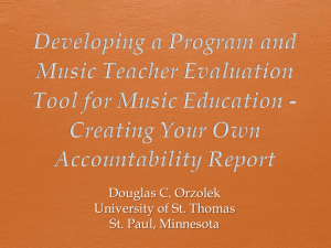 Developing a Program and Music Teacher Evaluation Tool
