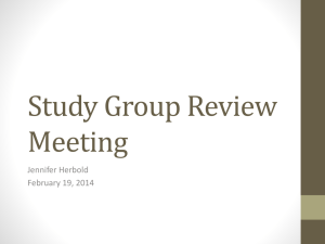 Study Group Review Meeting