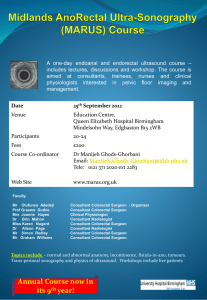 Midlands AnoRectal Ultra-Sonography (MARUS) Course