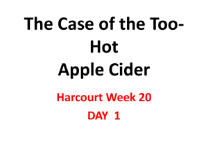 The Case of the Too-Hot Apple Cider