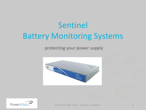 Sentinel Battery Monitoring - UPS Battery Data Logger