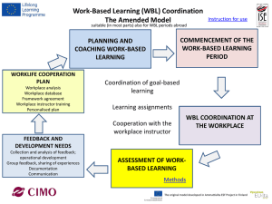 Work-Based Learning (WBL) Coordination The