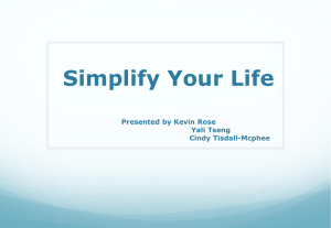 Simplify Your Life - Western Academy of Beijing