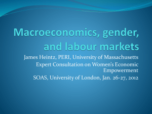 Macroeconomics, gender, and labour markets
