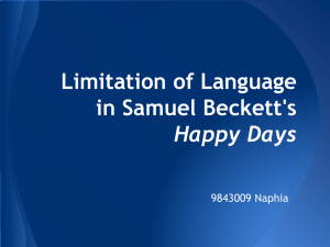 Limitation of Language in Samuel Beckett`s Happy Days