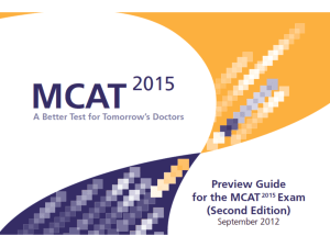MCAT 2015 Exam: Preparation