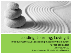 Jenny Lewis ACEL Leadership Capabilities Framework