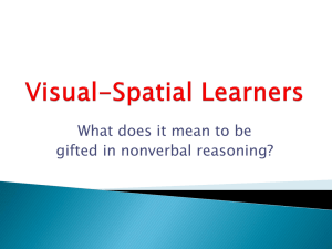 Visual Spatial Learners - Gilbert Public Schools