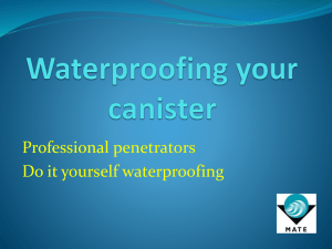 Waterproofing your canister