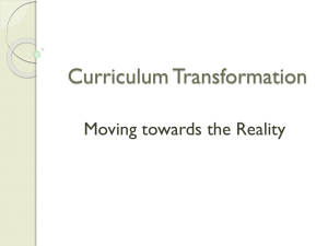 Ministry of Education – Curriculum Transformation