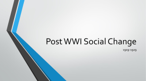 Post WWI Social Change
