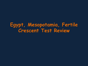 Egypt, Mesopotamia, Fertile Crescent Test Review Sumer